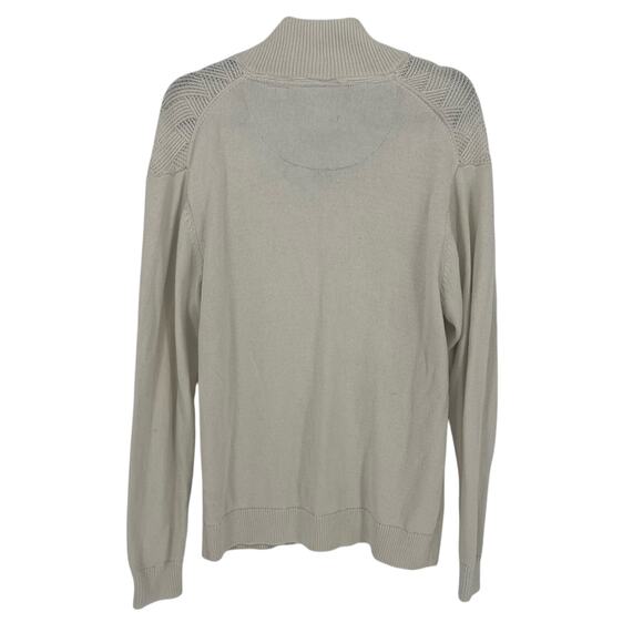 Original Weatherproof Cream Men's 1/4 zip Sweater Size Large - Picture 2 of 6